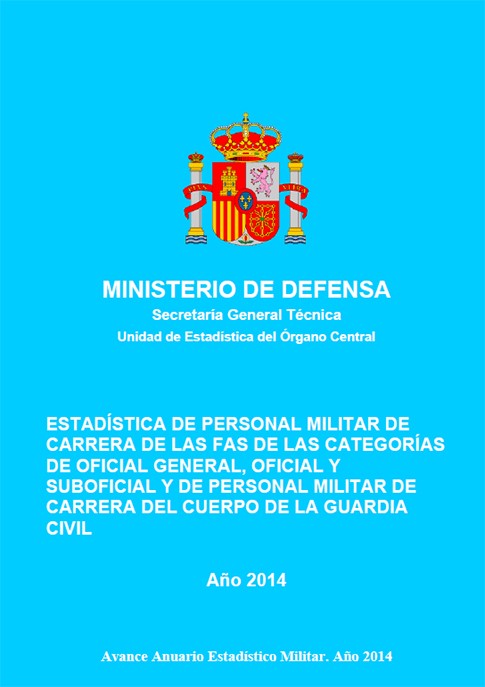 ESTADISTICA DE PERSONAL MILITAR DE CARRERA DE LAS FAS DE LAS CATEGORÍAS DE OFICIAL GENERAL, OFICIAL Y SUBOFICIAL Y DE PERSONAL MILITAR DE CARRERA DE LA GUARDIA CIVIL 2014