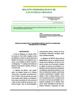 BOLETÍN EPIDEMIOLÓGICO DE LAS FUERZAS ARMADAS