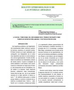 BOLETÍN EPIDEMIOLÓGICO DE LAS FUERZAS ARMADAS