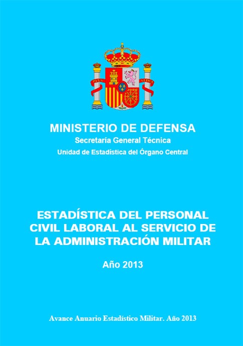 ESTADÍSTICA DEL PERSONAL CIVIL LABORAL AL SERVICIO DE LA ADMINISTRACIÓN MILITAR 2013