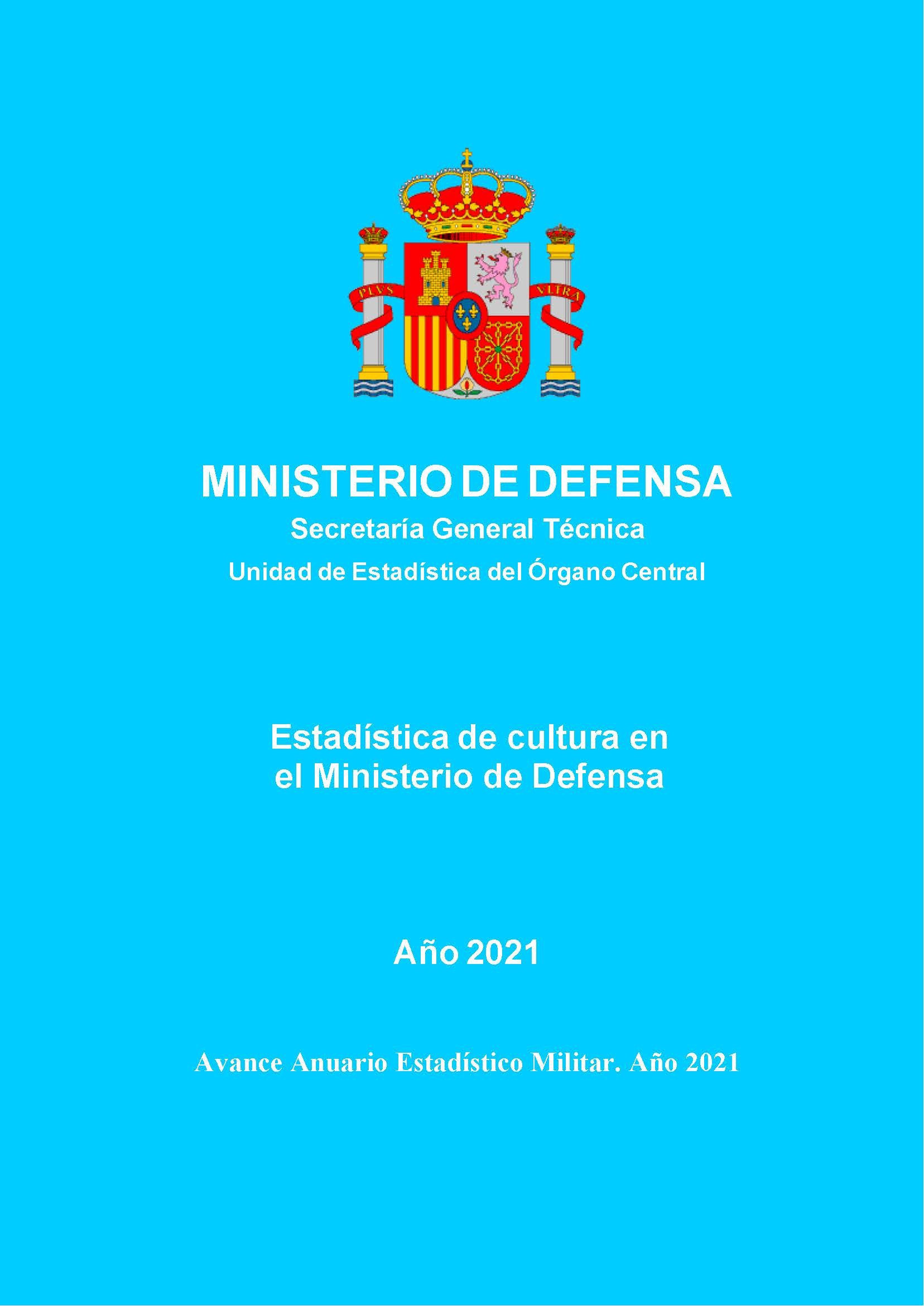 Estadística de cultura en el Ministerio de Defensa