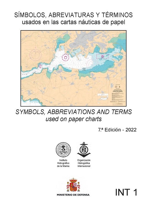 Símbolos, abreviaturas y términos usados en las cartas náuticas. 7 ª edición 2022 1ª Reimp 2023