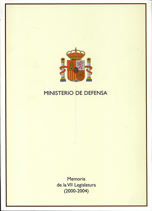 MEMORIA DE LA VII LEGISLATURA, 2000-2004