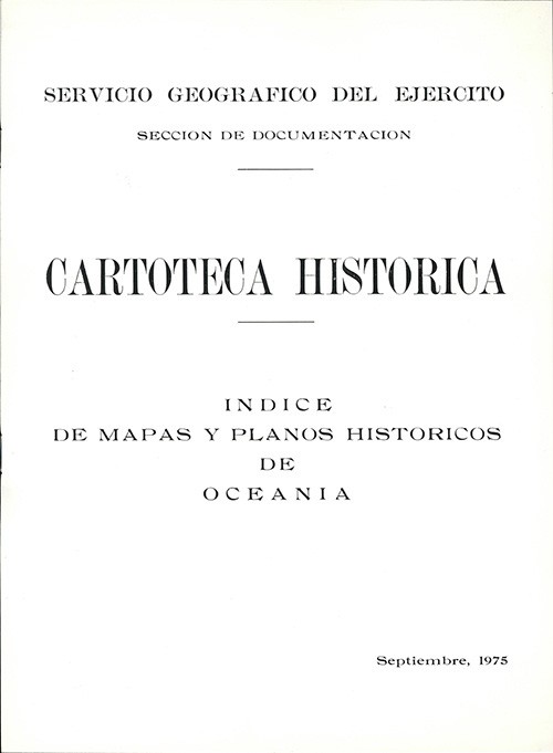 ÍNDICE DE MAPAS Y PLANOS HISTÓRICOS DE OCEANÍA