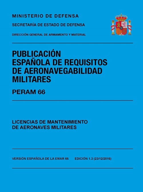 PERAM 66 EDICIÓN 1.3 LICENCIAS DE MANTENIMIENTO DE AERONAVES MILITARES