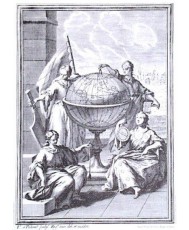 ALEGORICA A LA ASTRONOMIA.GEODESIA Y NAVEGACION 1768 4 MUSAS