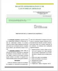 BOLETÍN EPIDEMIOLÓGICO DE LAS FUERZAS ARMADAS