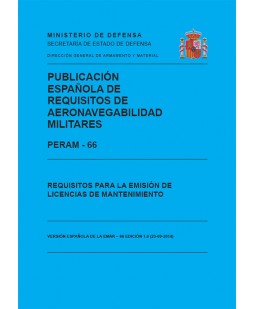 PERAM-66. PUBLICACIÓN ESPAÑOLA DE REQUISITOS DE AERONAVEGABILIDAD MILITARES. ED. 1.2