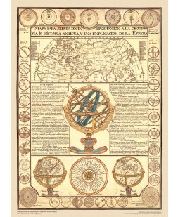 Mapa para servir de introducción a la Geografía e Historia Antigua y una explicación de la Esfera. Siglo XVIII