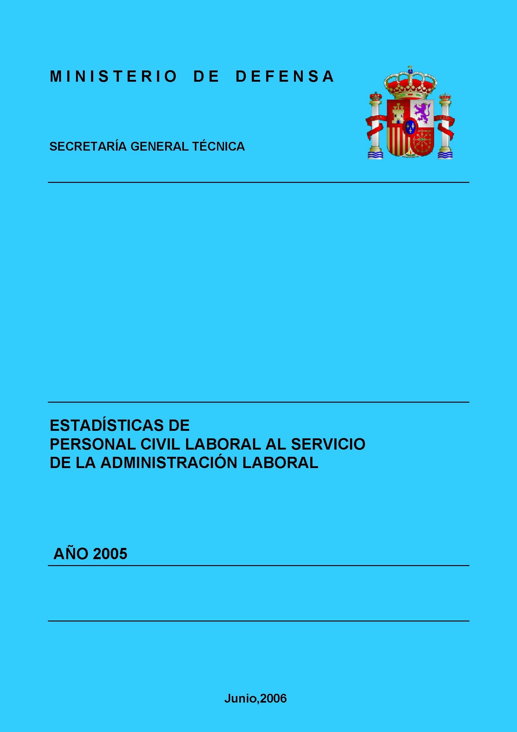 ESTADÍSTICA DEL PERSONAL CIVIL LABORAL AL SERVICIO DE LA ADMINISTRACIÓN MILITAR 2005