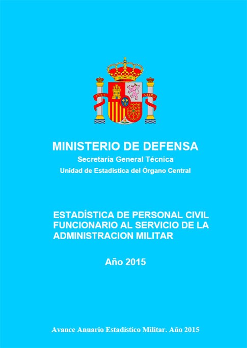 ESTADÍSTICA DEL PERSONAL CIVIL FUNCIONARIO AL SERVICIO DE LA ADMINISTRACIÓN MILITAR 2015