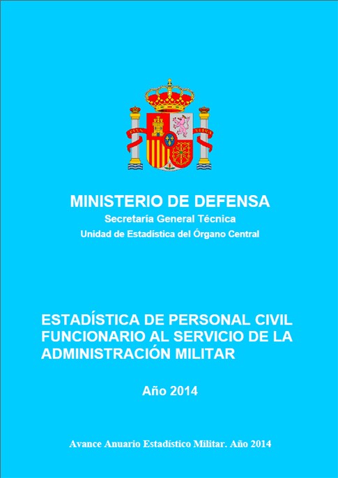 ESTADÍSTICA DEL PERSONAL CIVIL FUNCIONARIO AL SERVICIO DE LA ADMINISTRACIÓN MILITAR 2014