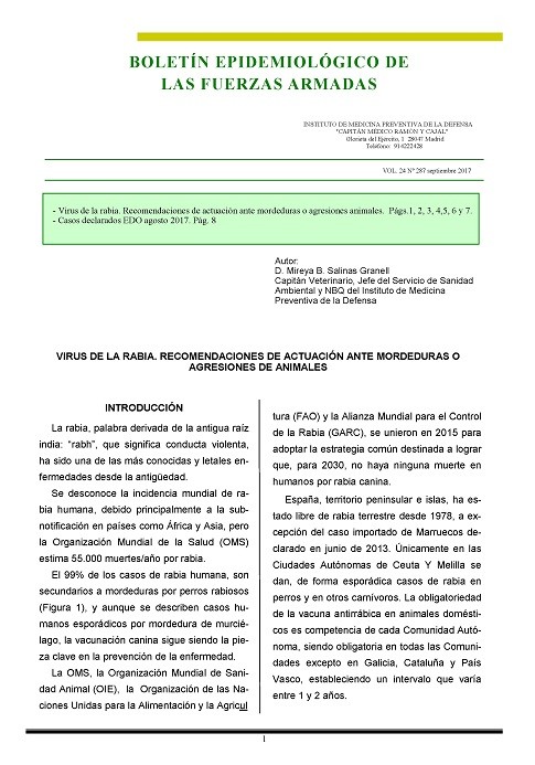 BOLETÍN EPIDEMIOLÓGICO DE LAS FUERZAS ARMADAS