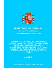 ESTADÍSTICA DE PERSONAL MILITAR DE CARRERA DE LAS FAS DE LAS CATEGORÍAS DE OFICIAL GENERAL, OFICIAL Y SUBOFICIAL Y DE PERSONAL MILITAR DE CARRERA DEL CUERPO DE LA GUARDIA CIVIL 2016