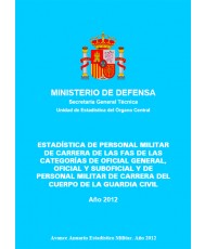 ESTADISTICA DE PERSONAL MILITAR DE CARRERA DE LAS FAS DE LAS CATEGORÍAS DE OFICIAL GENERAL, OFICIAL Y SUBOFICIAL Y DE PERSONAL MILITAR DE CARRERA DE LA GUARDIA CIVIL 2012