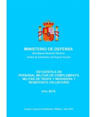 Estadística de personal militar de complemento, militar de tropa y marinería y reservista voluntario 2019
