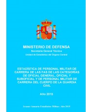 ESTADÍSTICA DE PERSONAL MILITAR DE CARRERA DE LAS FAS DE LAS CATEGORÍAS DE OFICIAL GENERAL, OFICIAL Y SUBOFICIAL Y DE PERSONAL MILITAR DE CARRERA DEL CUERPO DE LA GUARDIA CIVIL 2015