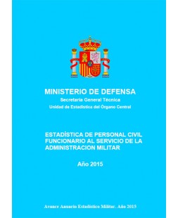 ESTADÍSTICA DEL PERSONAL CIVIL FUNCIONARIO AL SERVICIO DE LA ADMINISTRACIÓN MILITAR 2015